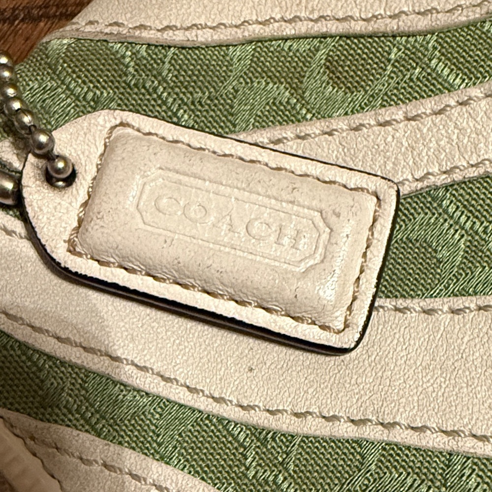 Coach Green and white Women's Wristlet - Picture 3 of 17